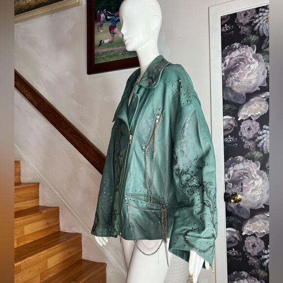 New FREE PEOPLE
Nigel Preston Chain Embellished Biker Jacket - Picture 8 of 10